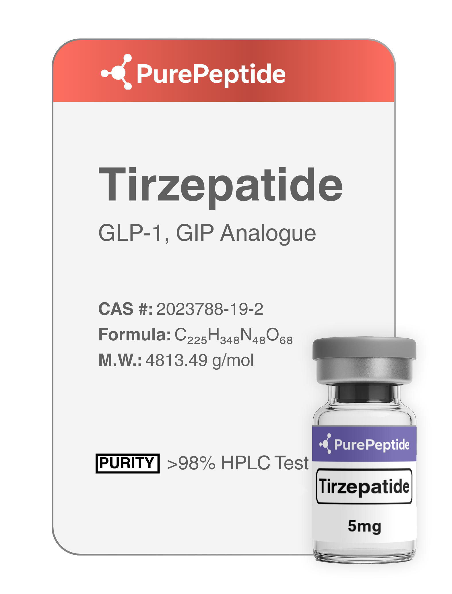 Тирзепатид (Tirzepatide) 5mg/10mg PurePeptide